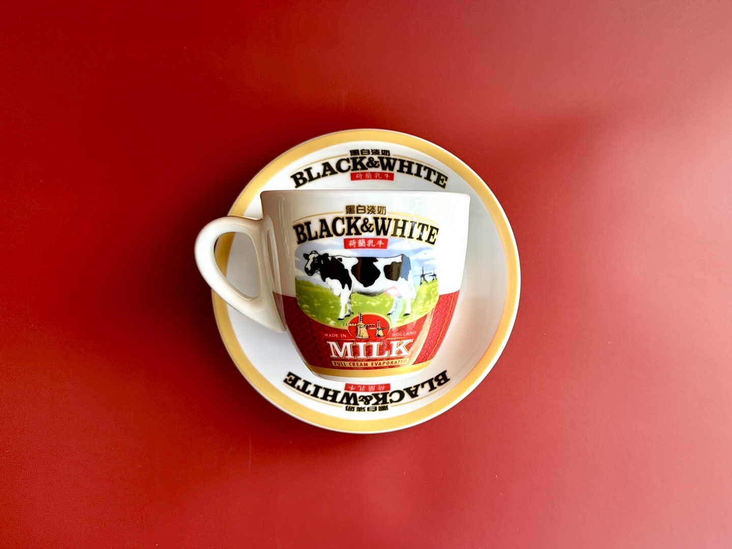 Black & White Cup and Saucer